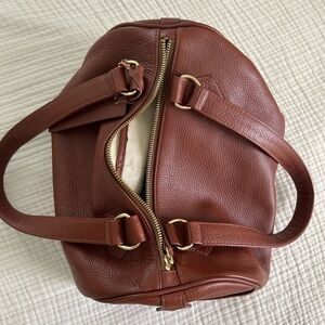 Genuine leather bowling style bag/ purse